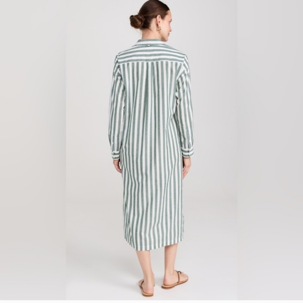Alex Mill Kerry Positano Striped Button-Up Long Shirt Dress - Picture 9 of 16